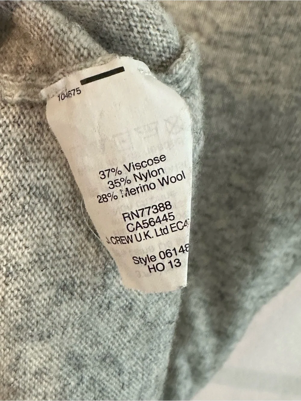 J.Crew Heather Gray Pear Graphic Sweater XXS Long Sleeve Fruit Intarsia Pullover